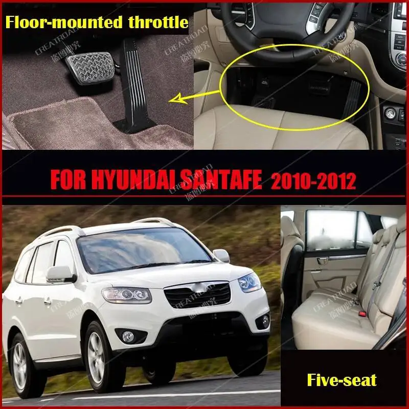 Car floor mats for Hyundai Santa Fe (FIVE SEAT) 2010 2011 2012 Custom auto foot Pads automobile carpet cover
