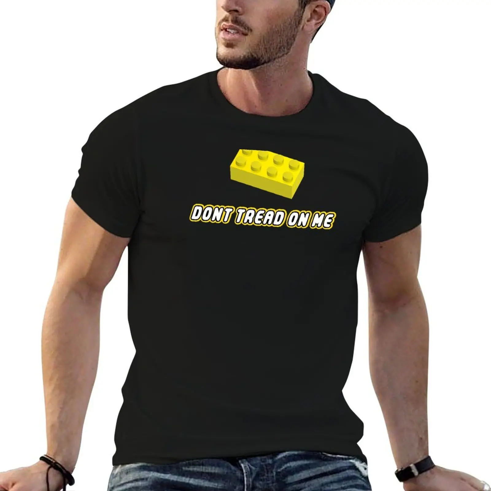 Don't Tread On Me Block T-Shirt cute clothes Luxury mens graphic t-shirts hip hop