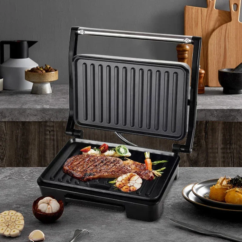 Electric Steak Machine Contact Grill Frying Pan Griddle Panini Press Breakfast Meat Barbecue Hamburger Sandwich Maker