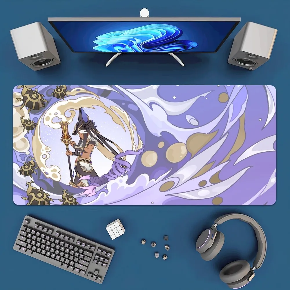 Genshin Impact Tartaglia Diluc Mousepad Office Large Mouse Mat Keyboard Mats Rubber PC Computer Game Big Anti-slip Mice Mat