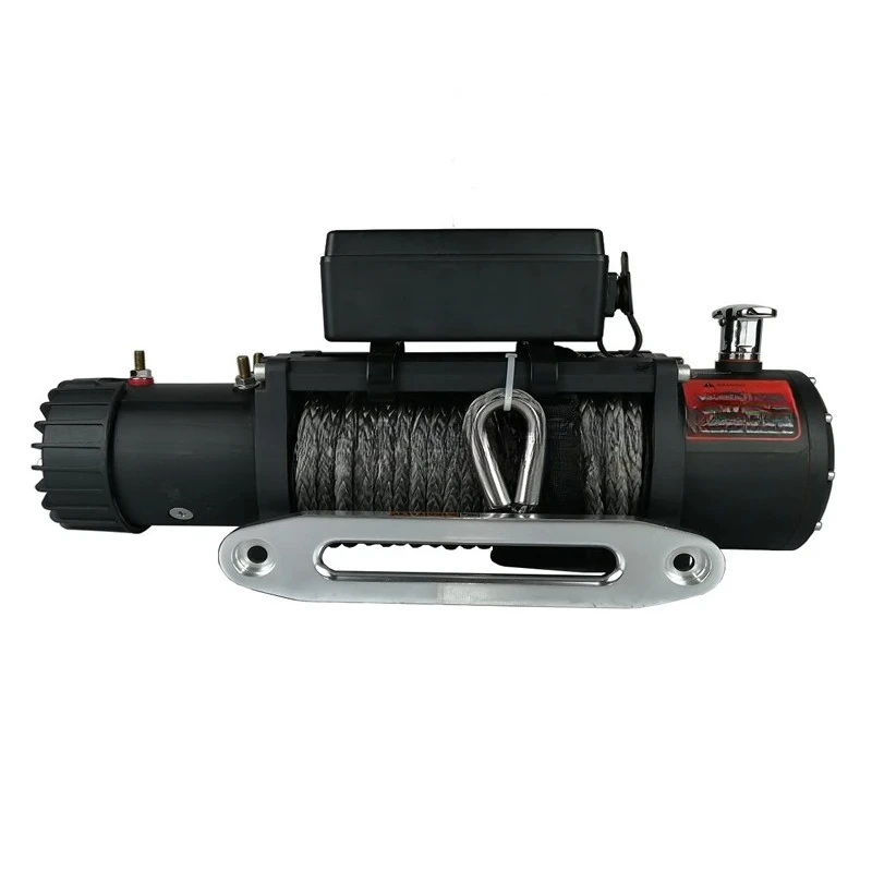 12000lbs Truck Electric Winch Car 4x4 Wired/Wireless Control Synthetic Rope Electric Winch 12/24 Volts
