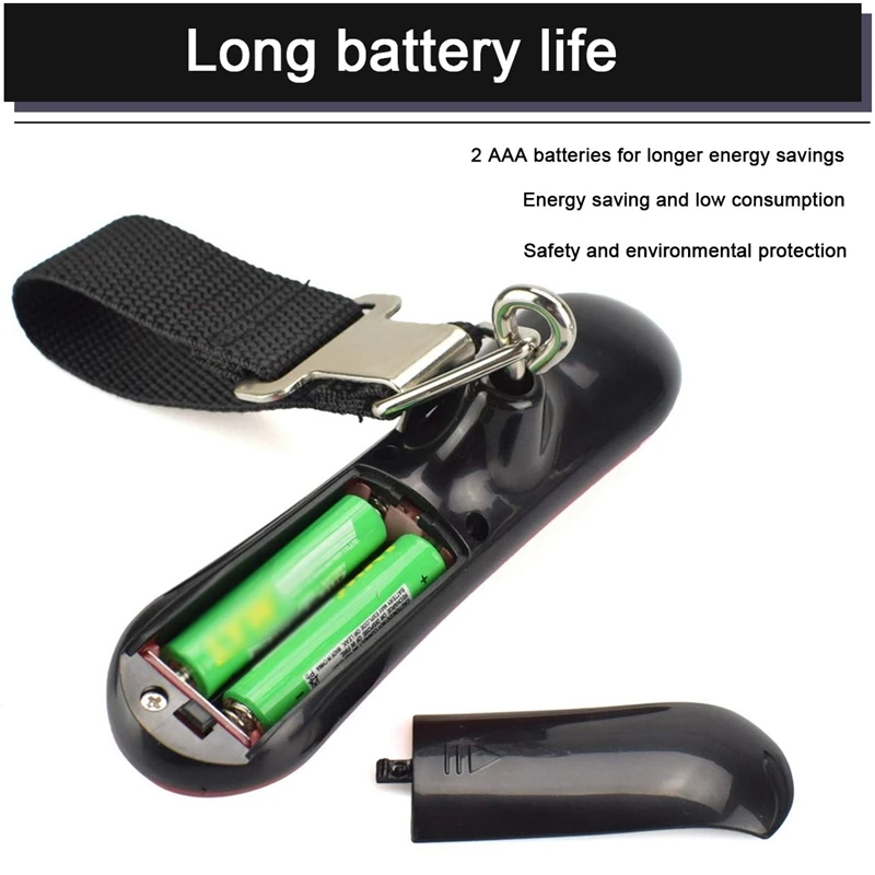 Imagem -03 - Portátil Mini Escala de Bagagem Digital Display Led Pendurado Balanças Pesando Balança Bolsa de Viagem Mala 50kg 110lb