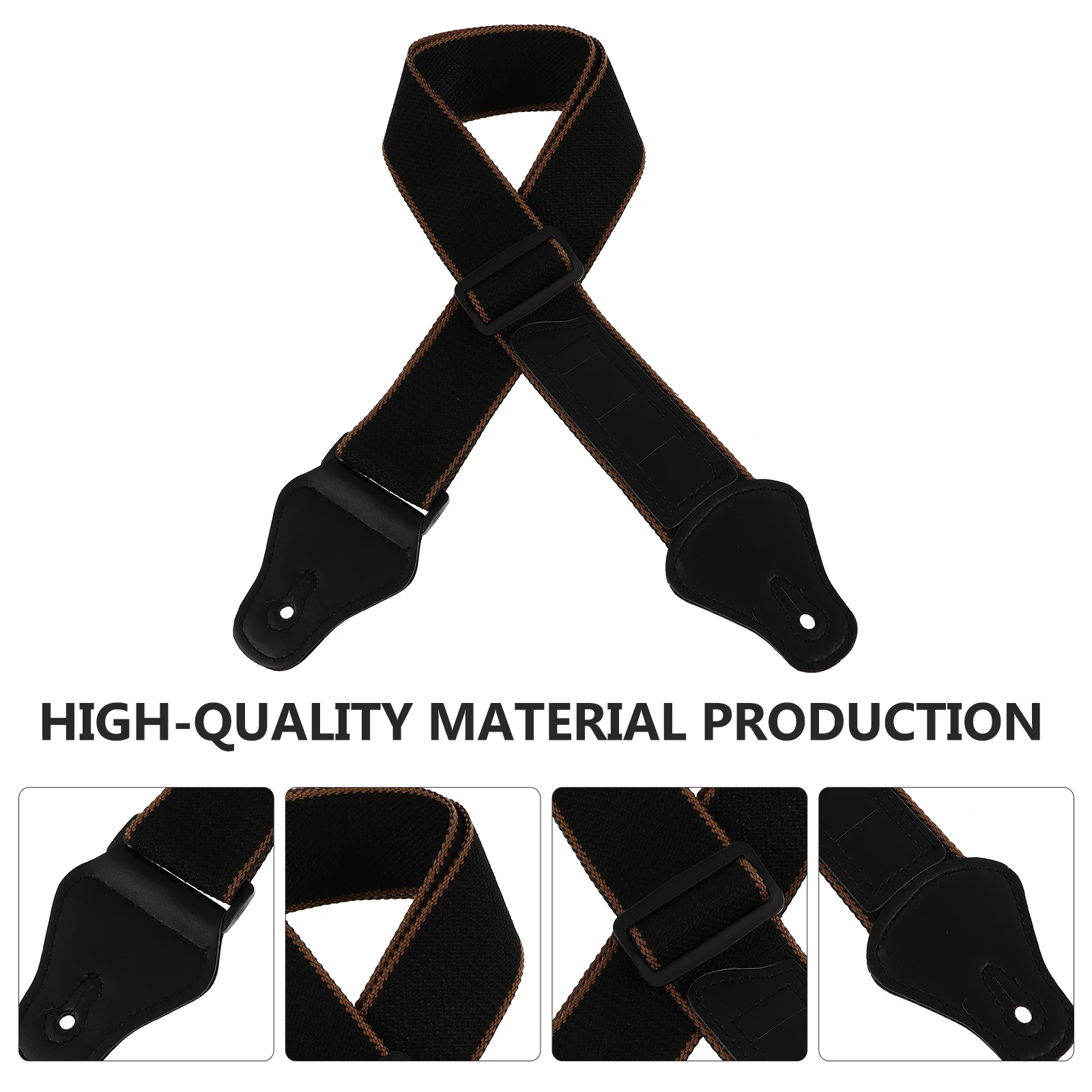 

Guitar Strap Picks Accessory Premium Shoulder Decor Belt High Quality Cotton PU Comfortable Durable