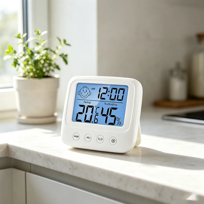 LCD Digital Thermometer Hygrometer Backlight Temperature Indoor Humidity Meter Sensor For Electronic Weather Station Room Baby