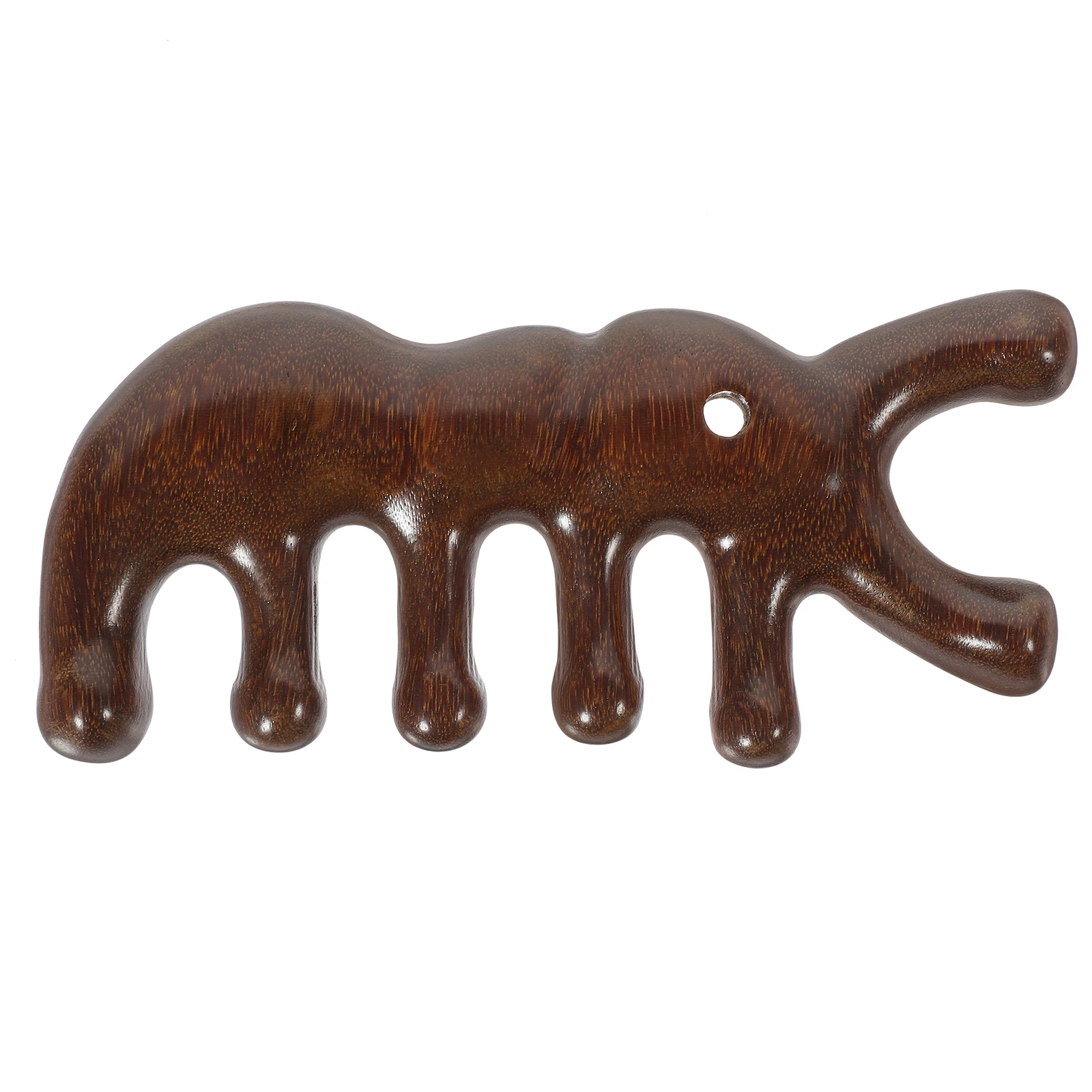 

Massage Comb Wooden Scalp Stimulator Round Tooth Design for Straight Curly Hair Travel Size Cute Ant Shape Gift Idea