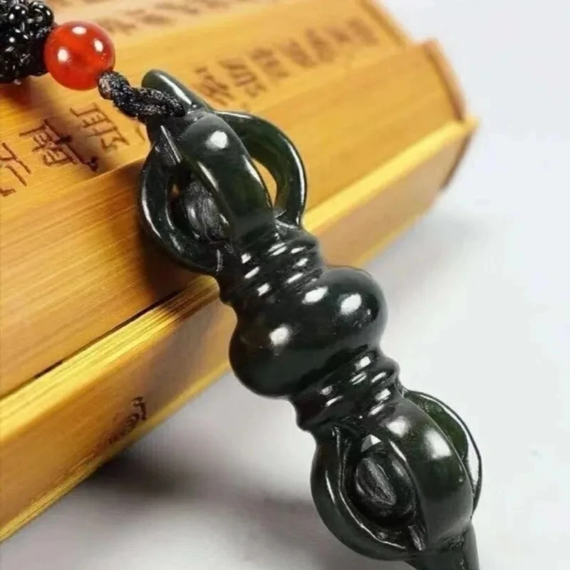 

Blue Jade Demon Subduing Pestle Pendant, Same Style for Men and Women