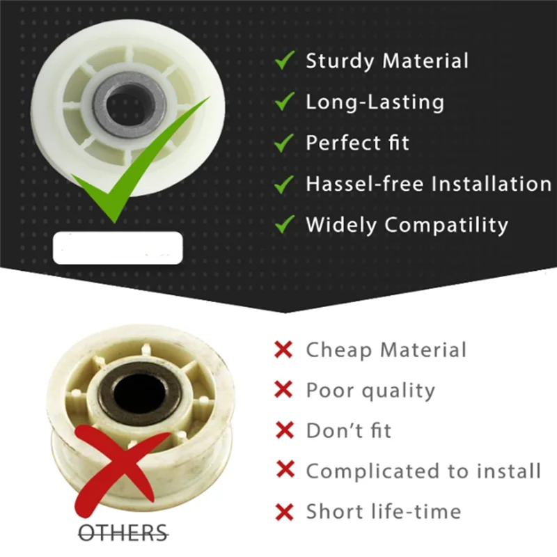 10ชิ้น 279640   Dryer Idler Pulley สําหรับ Whirlpool & Kenmore Dryers - แทนที่ 3388672 697692   เอพี 3094197   ว 10468057