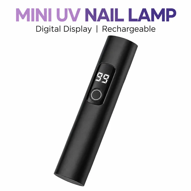 Rechargeable Mini UV Nail Lamp With Digital Display, USB-C Charging, 400 MAh Battery, Handheld Gel Curing Light For DIY Nail  10