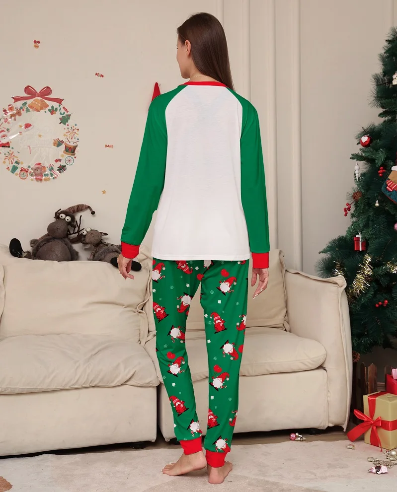 2025 Christmas Matching Family Pajamas Xmas Santa Print Pjs Adult Child Clothing Outfit set Baby Jumpsuit+Dog Clothes