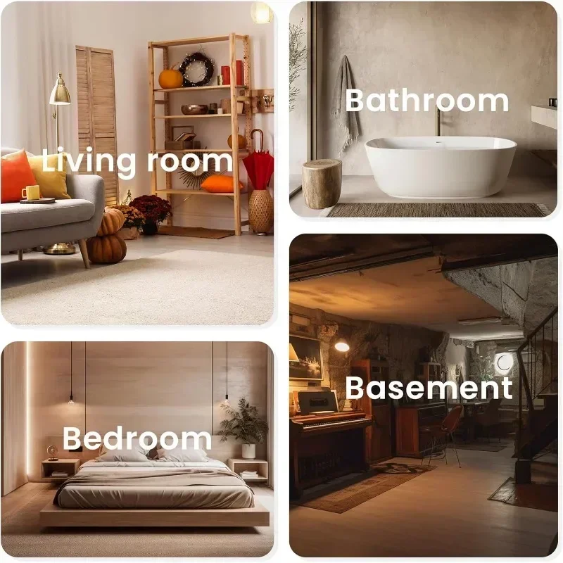 مزيل الرطوبة المنزلي الذكي مع خرطوم الصرف وخزان المياه ، نجم الطاقة الأكثر كفاءة