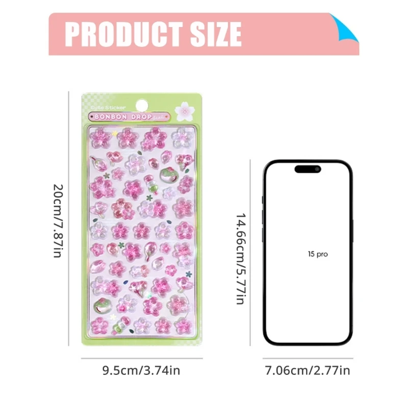 Autocollant fleurs 3D