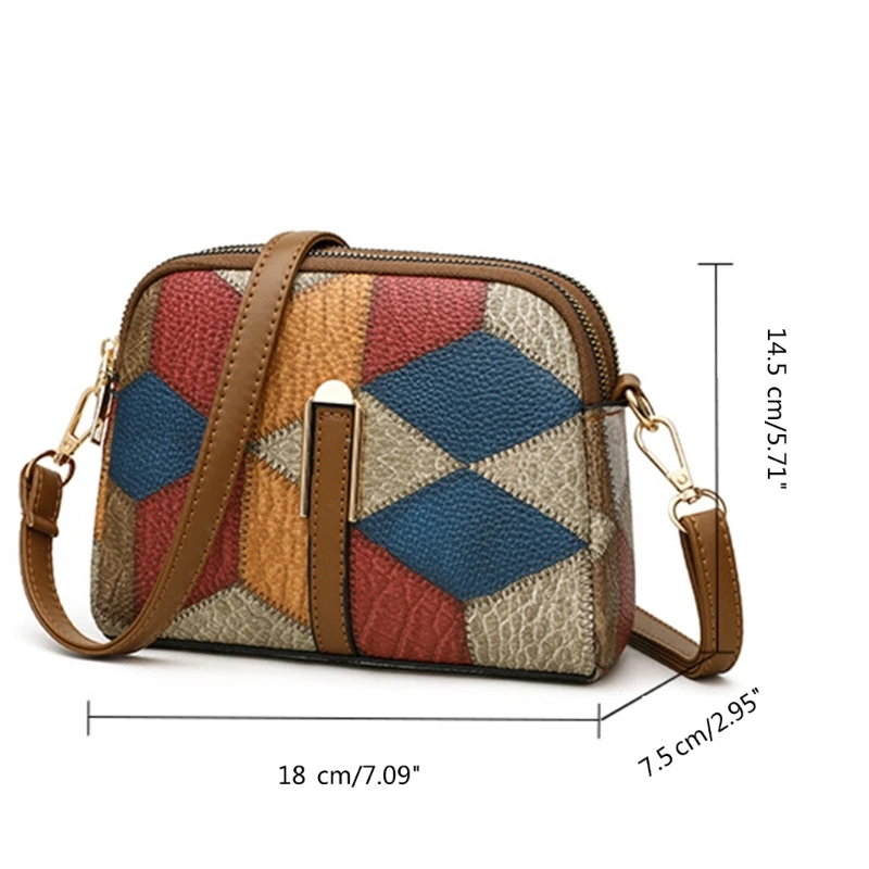 Versatile Multicolor Shoulder Bag PU Satchel Suitable for Daily Use and More