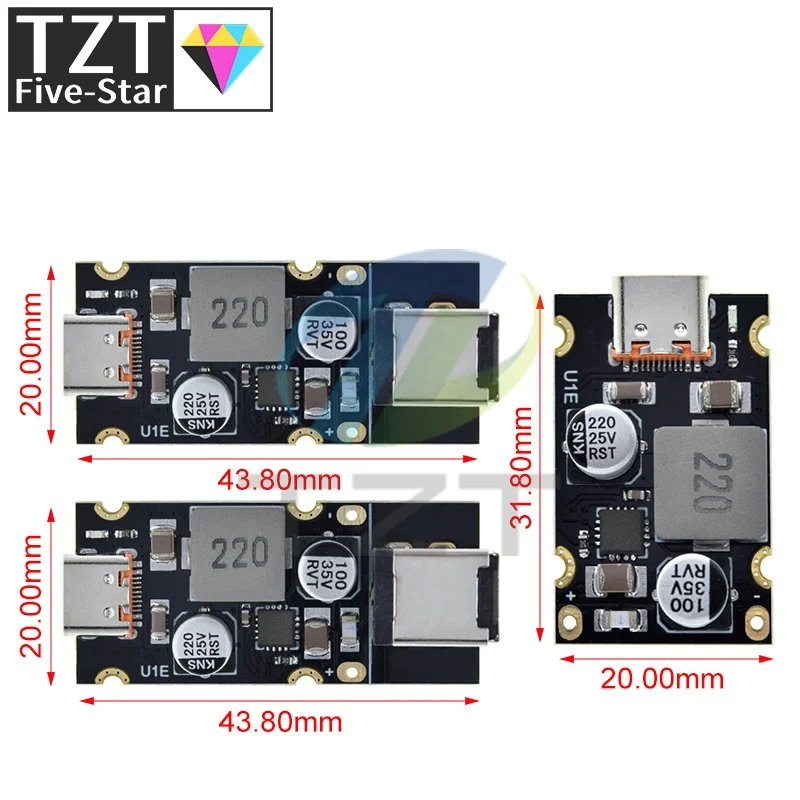 QC4.0 QC3.0 Type-C USB PD65W Fast Charging Adapter Module DC8-32V 3.25A 65W Step Down Module For Huawei SCP/FCP Apple PD