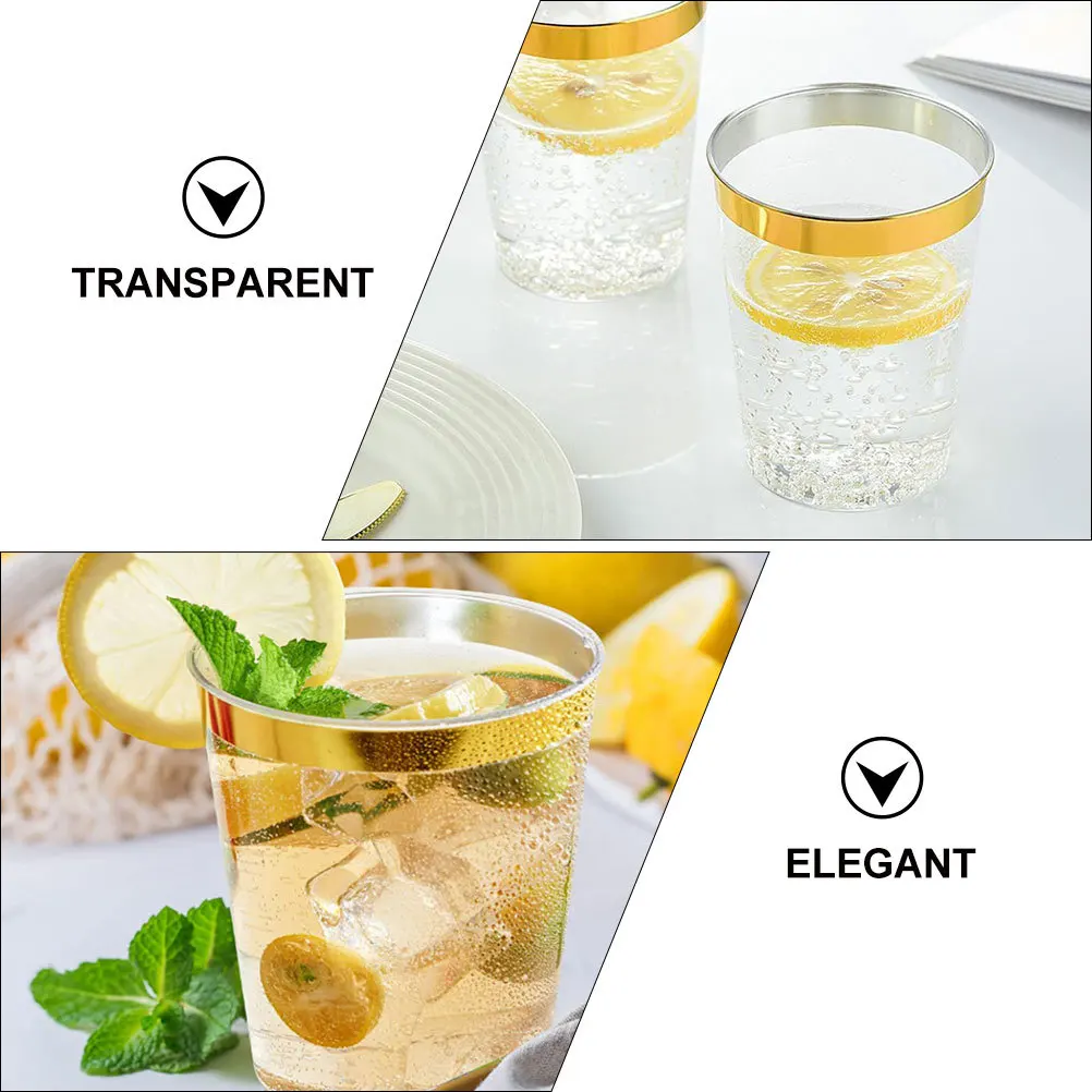 

25pcs Transparent Wine Cups Plastic Party Cups For Cocktail Dessert Beverage Multi-Use Clear Cup Household Banquet Decorative