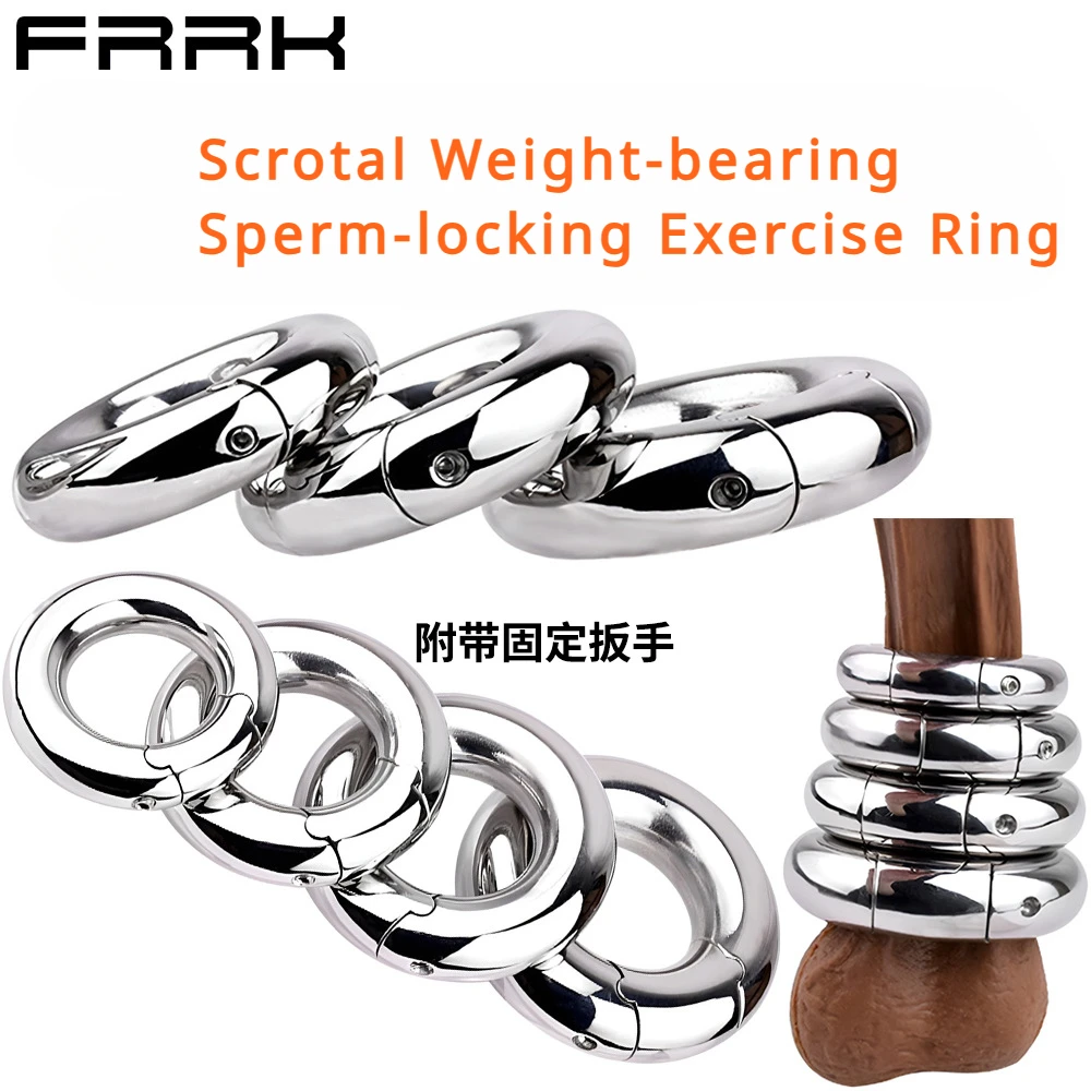 

Metal Penis Ring Heavy Penis Stretche Scrotum Bondage Semen Lock Ring Delayed Ejaculation Enhance Erection Trainer Sex Toy Man