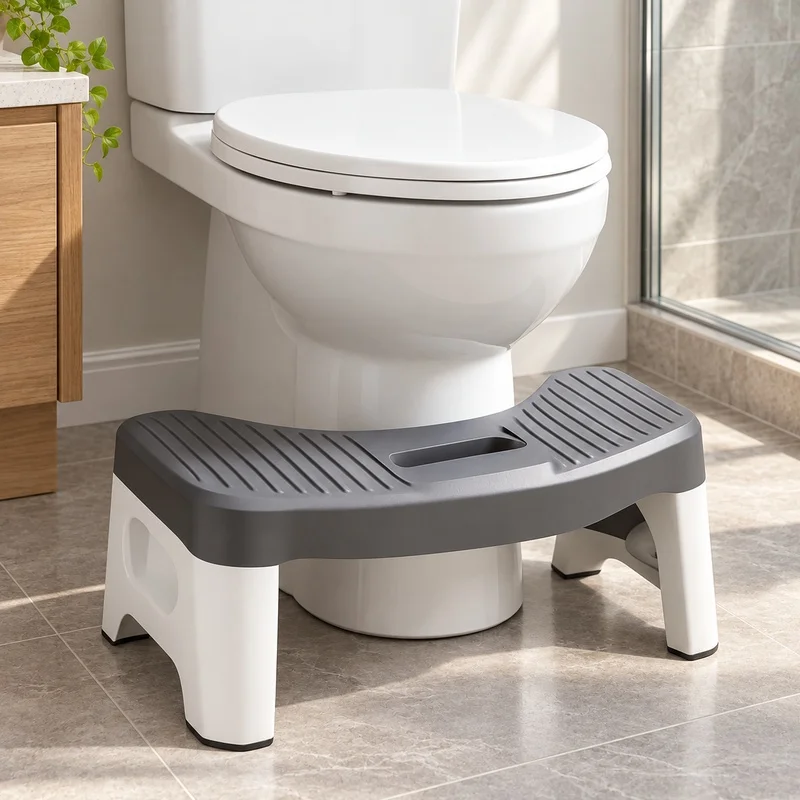 Adjustable Squat Toilet Stool Designed for Comfortable Support by Adults, Kids, and Pregnant Women