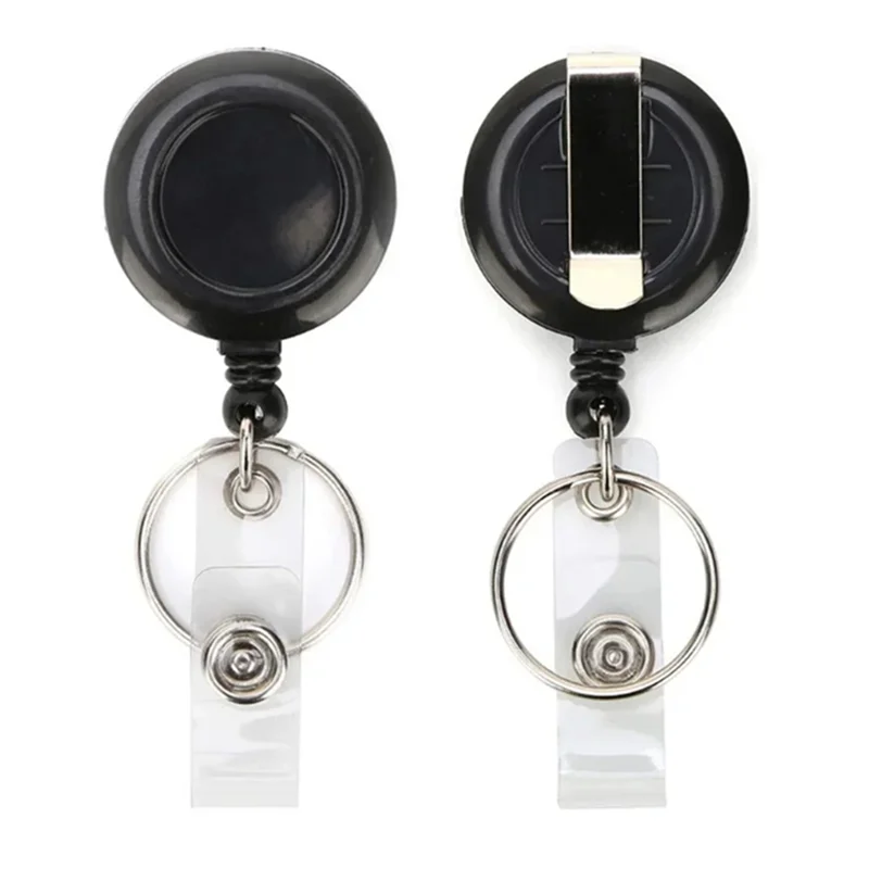 (NEW) ID Working Card Cover Case Chest Tag Work Pass Card Sleeve Withretractable Badge Reel Lanyard