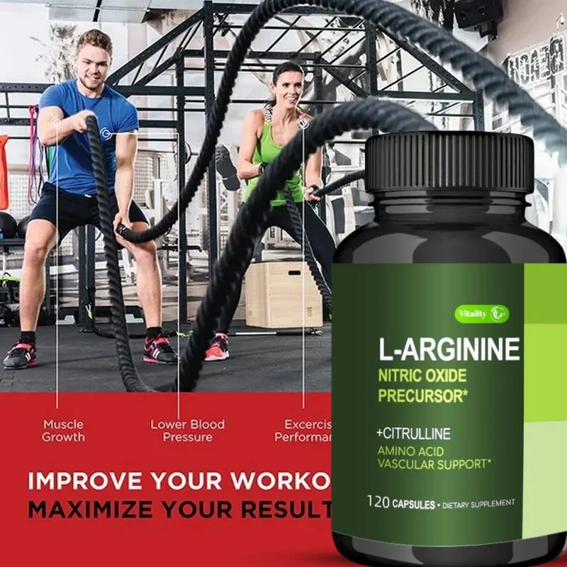 Vitality L-Arginine Boost Endurance | Boost Male Nitric Oxide Precursor Supplement Vegetarian Capsules