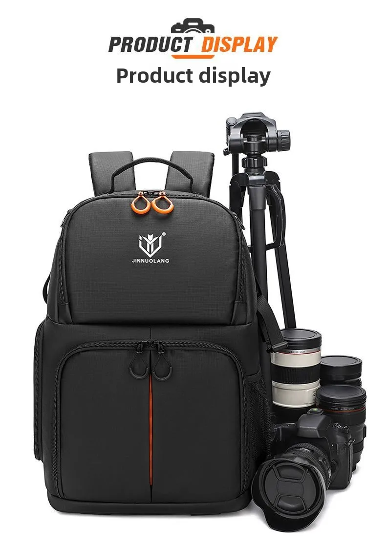 Eine Kameratasche, geeignet für die meisten DSLR- und spiegellosen Kameras, eine wasserdichte und robuste Doppelschulter-Fototasche. – Detail 16