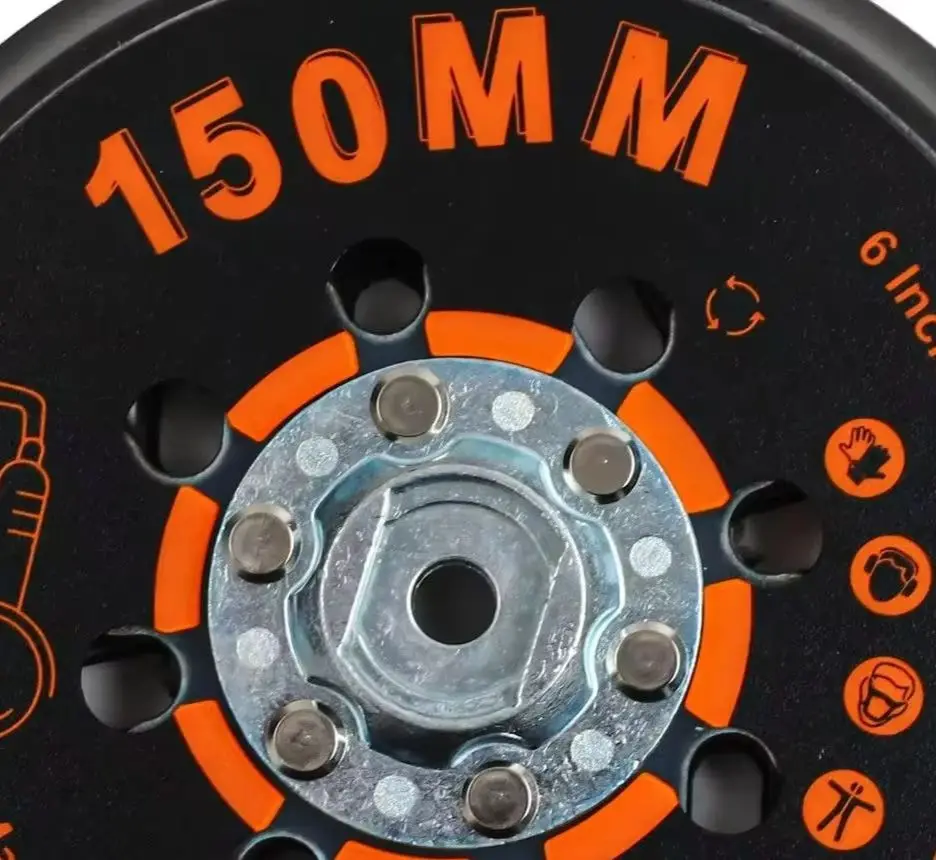 

150mm Disc-type Track Sander Back Pad, 37-hole Sanding Disc, With Perforated Fittings, Easy Installation