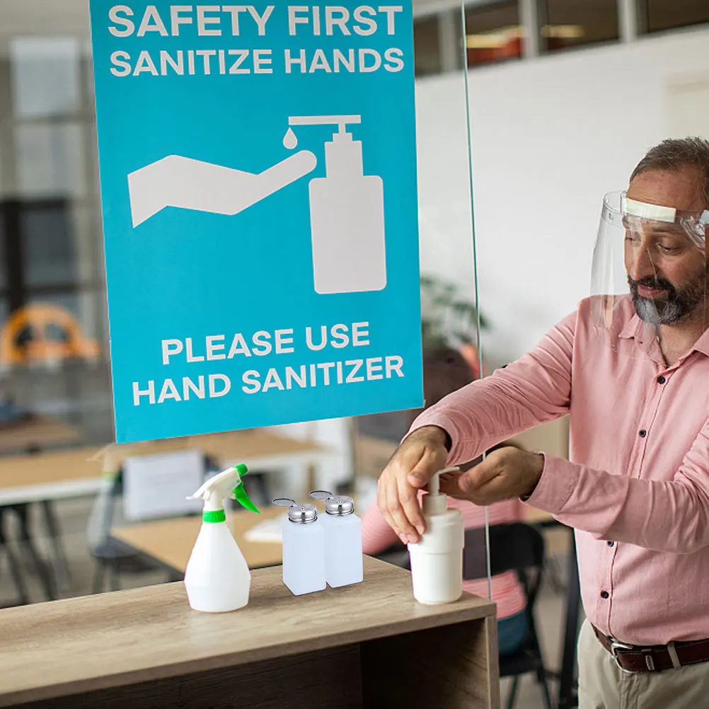 

3Pcs Refillable Push Action Alcohol Bottle Fine Workmanship Liquid Storage Container for Lab Industrial Applications