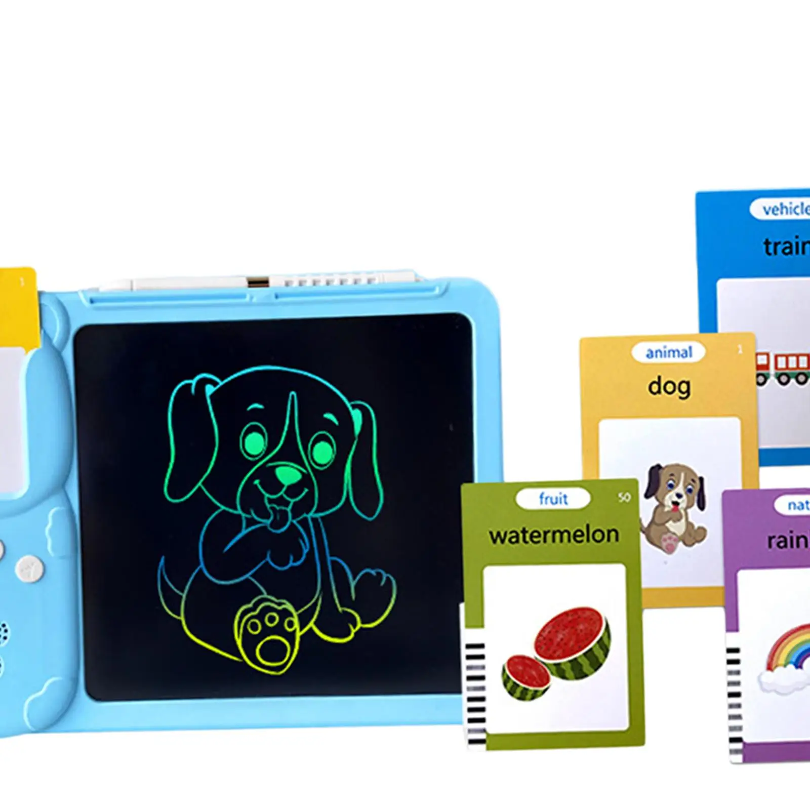 Talking Flash Cards Writing Tablet with Drawing Board Montessori Educational