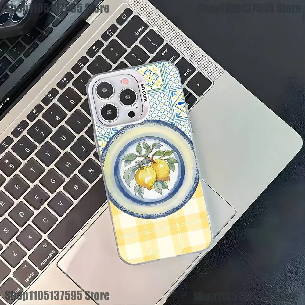 Funda de teléfono Aperol Spritz Art para iPhone 17,16,15,14,13,12,11,Pro,XS,Max,Plus,Mini,SE4,E, funda blanca mate a prueba de golpes