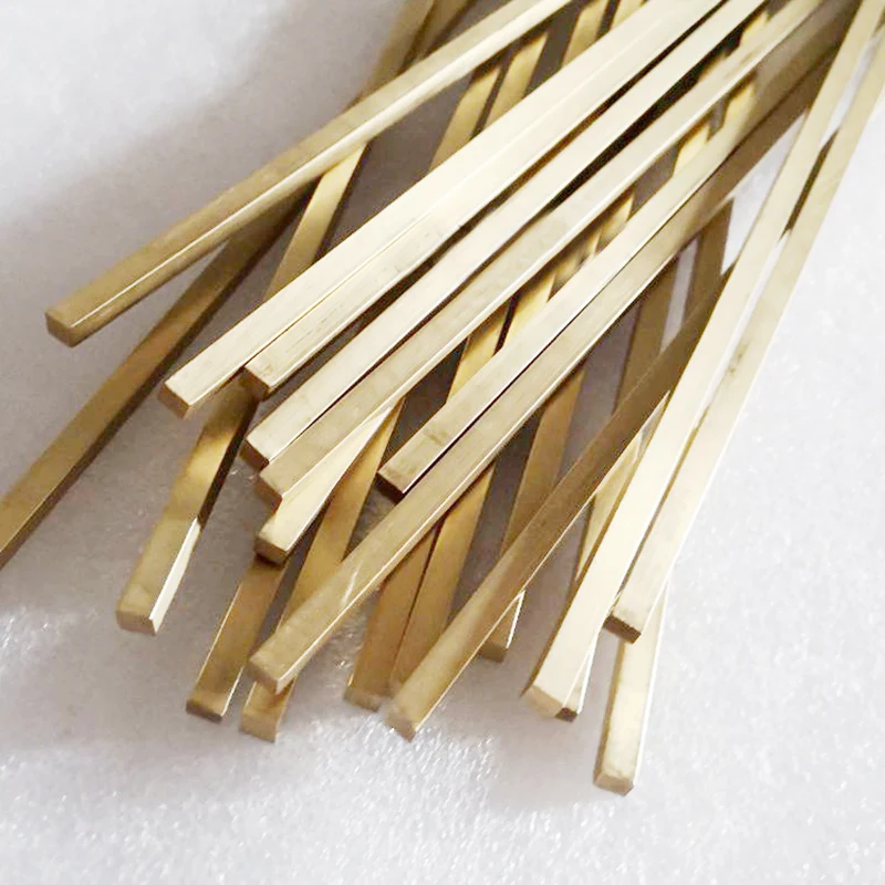 Длина 500 мм, латунный квадратный стержень, плоский стержень, твердый стержень 1x1,5x1,5/2x2/2,5x2,5/3x3/4x4/5x5/6x6/7x7/8x8/9x9/10x10~19x19 мм, металлическая полоса