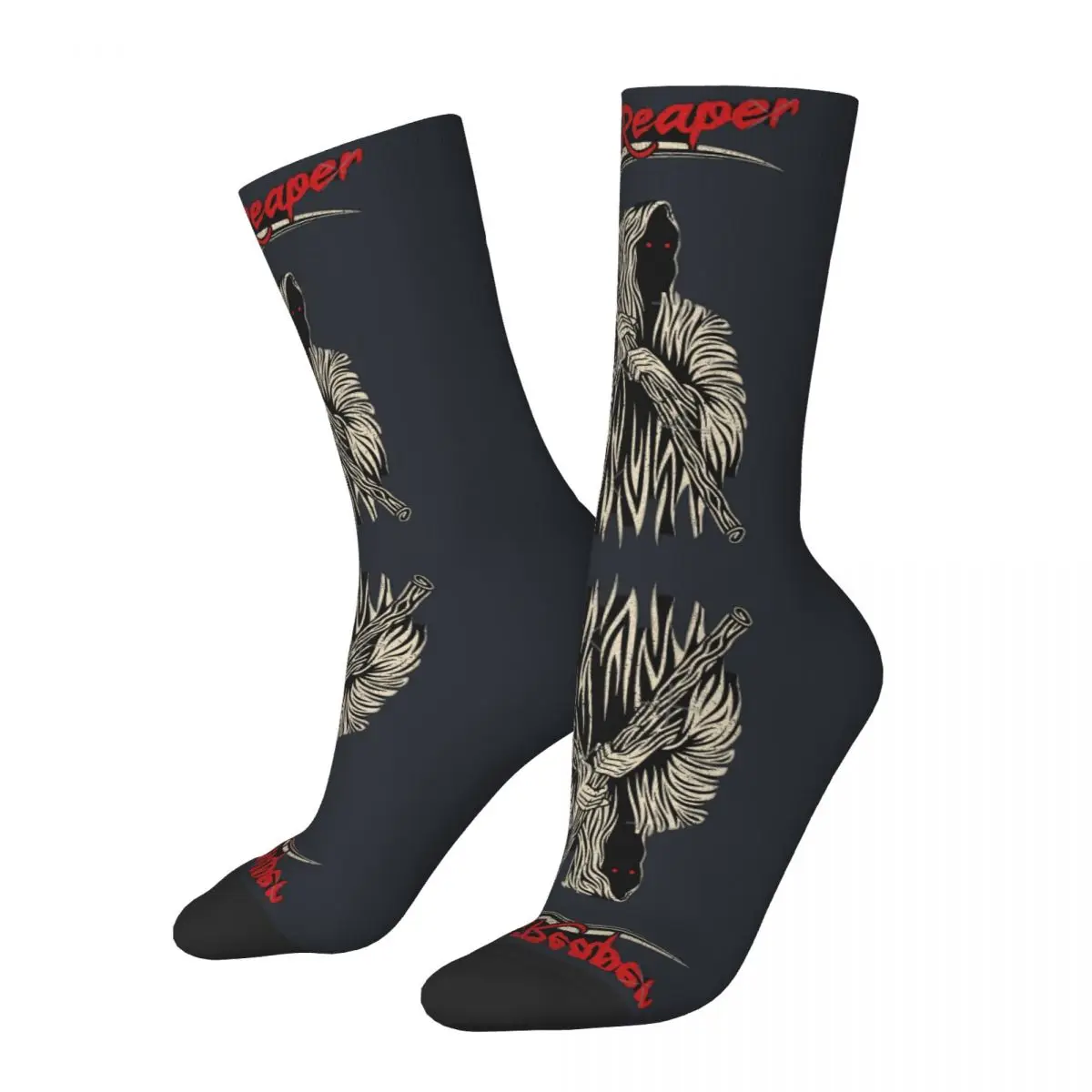 Vintage The Grim Reaper Men's Socks Unisex S-Sexmachine Street Style Pattern Printed Crew Sock Gift official-website tops fugees