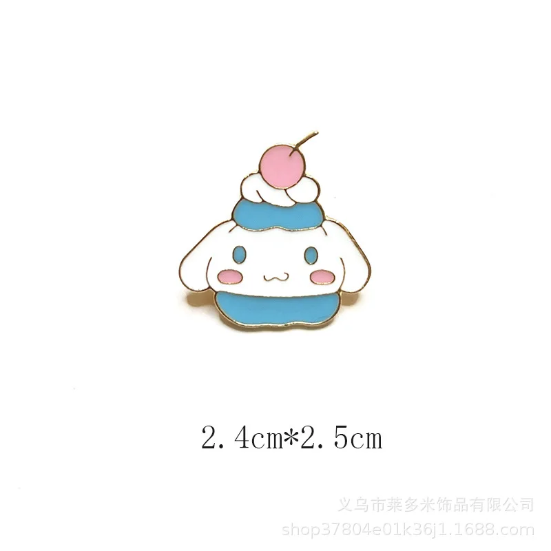 Broche de dessin animé Sanurgente Pins Melody Purin Cinnamoroll, broche mignonne pour manteau, accessoires pour hommes et femmes, cadeau de vacances