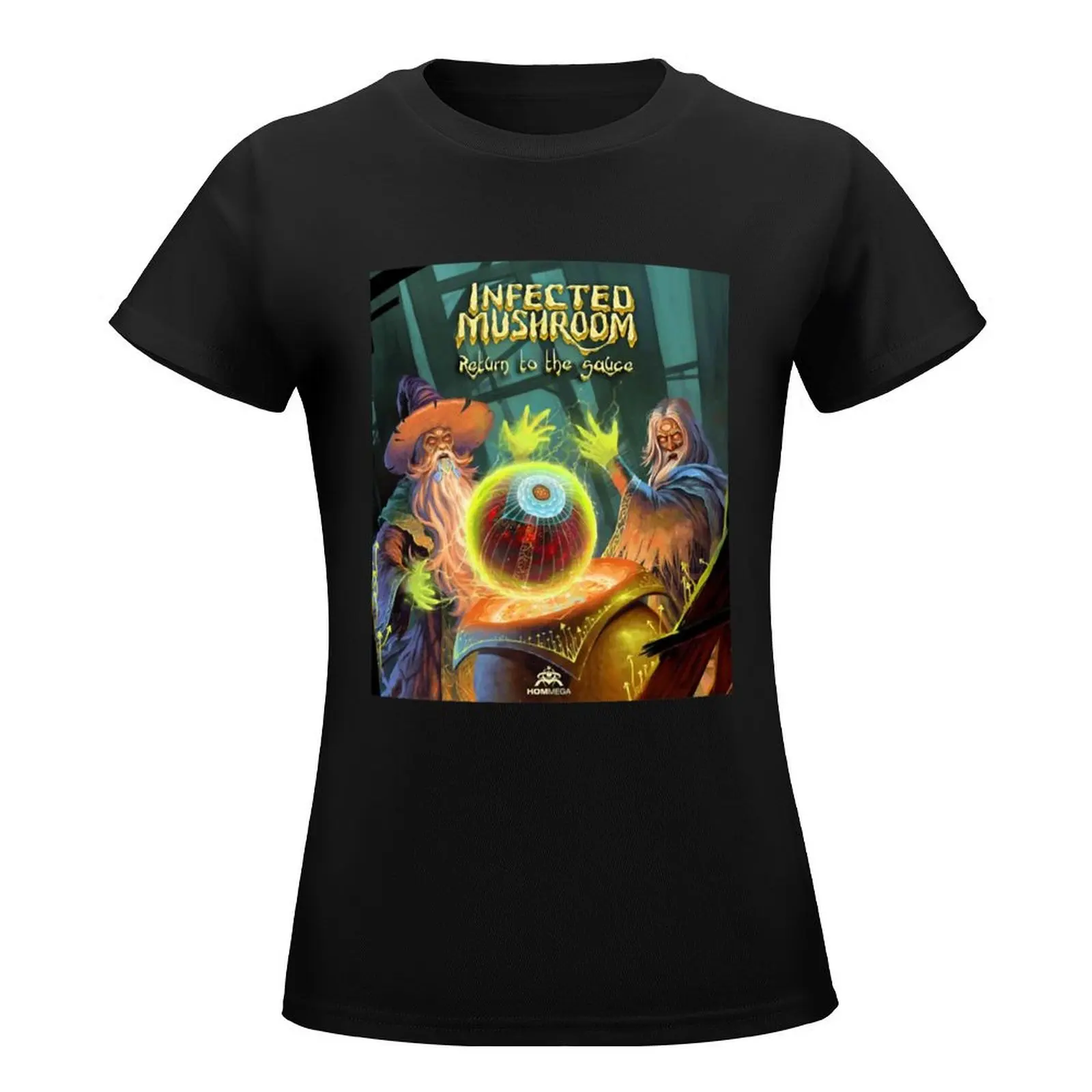 Infected Mushroom Design T-Shirt oversized female fashion woman blouse 2024