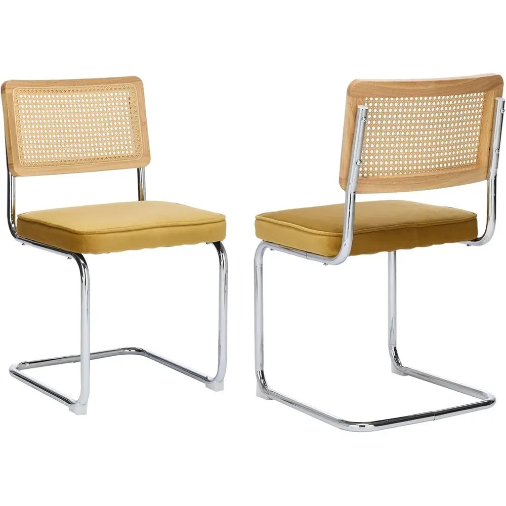 Nowoczesny, oszczędzający miejsce okrągły stół do jadalni o średnicy 23,6 m z 2 krzesłami tapicerowanymi złotym aksamitem