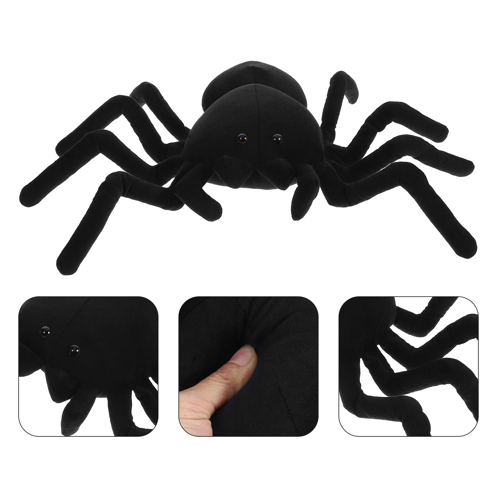 Juguete de peluche de araña negra Adorable juguete de araña de peluche juguete de araña para niños juguete de peluche de araña