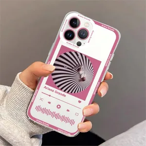 A-Araran-Sänger G-Enkelin Telefonhülle für iPhone, transparente Shell, iPhone 11, iPhone 12 Mini, iPhone 13, iPhone 14 Pro Max 6 Hauptverkäufe Ariana Grande Fall - №4