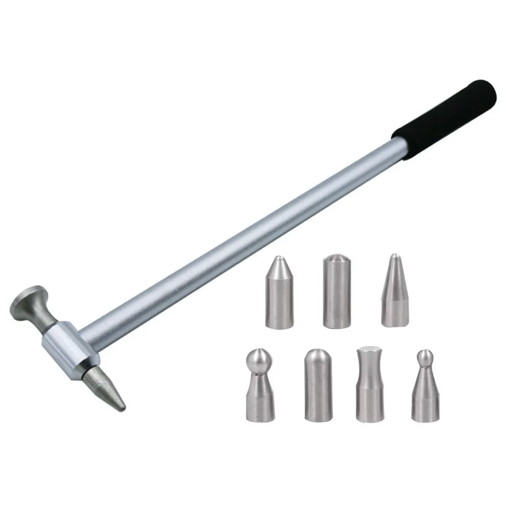 Stainless Steel Sheet Metal Hammer With Replaceable Heads Aluminum Handle For Auto Car Dent Body Repair Tool Kit Accessories
