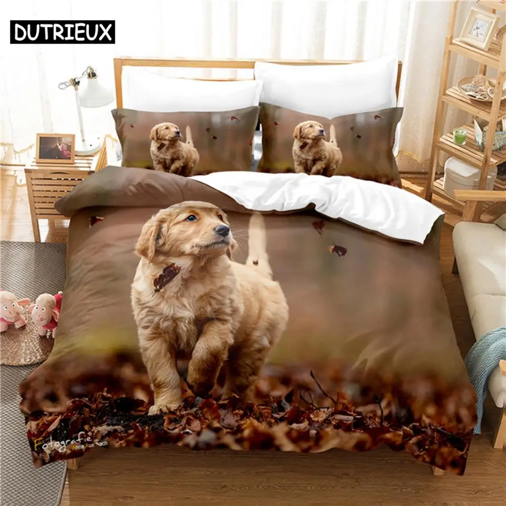 

Cute Puppy Bedding Set Duvet Cover Set 3d Bedding Digital Printing Bed Linen Queen Size Bedding Set Fashion Design