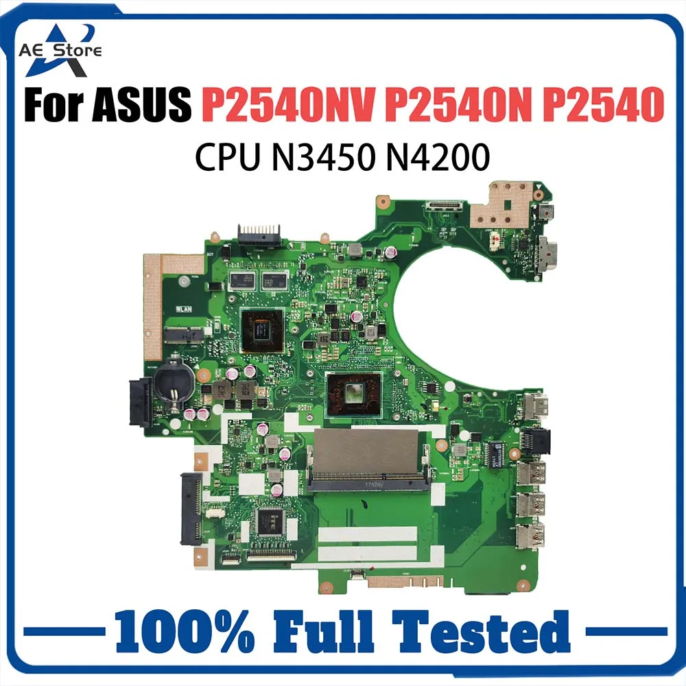 Notebook Moederbord Voor Asus P2540NV P2540 P2540NV P2540N Laptop Moederbord met N3450 N4200 CPU GT920MX-V2G GPU Systemboard