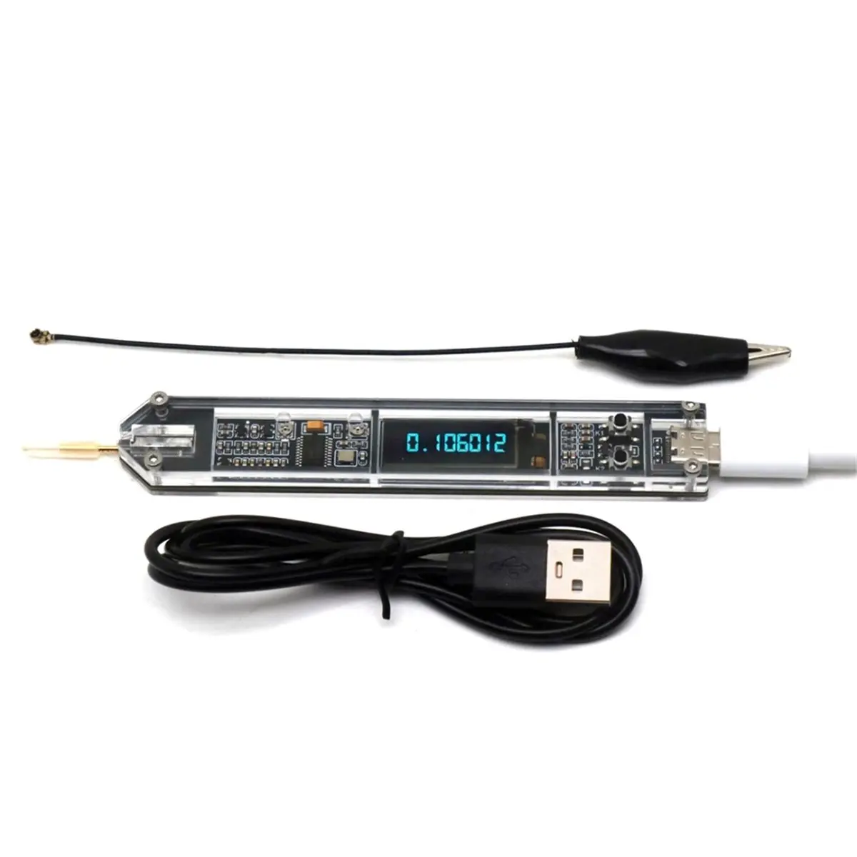 A40I 200Hz to 100MHz Pen-Style Frequency METER OLED Display High- Frequency Counter