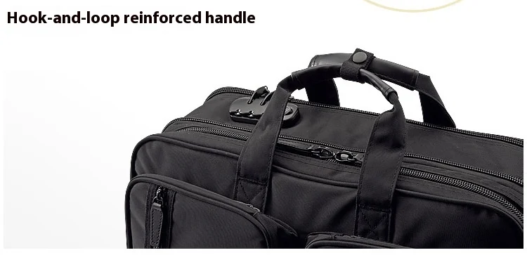 Large Capacitor Bag with Password 3WAY Handheld Double Shoulder Bapa Waterproof Business Nylon Notebook Bag