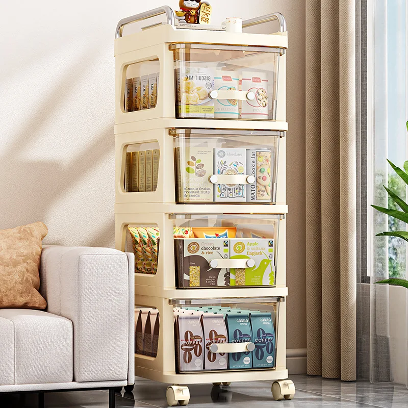 Modern simple and movable multi-layer three-layer rectangular locker household