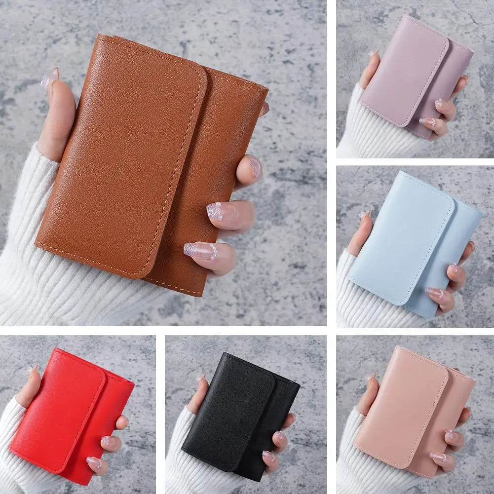 

Cute Wallets for Women Small Hasp Girl Credit Card Holder for PU Leather Coin Purse Female Wallet Short Purses