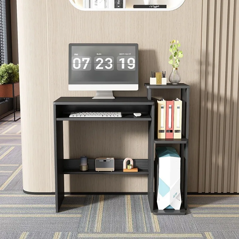 مكتب مكتب اتجاهي مع طاولة رفع علوية للرف لألعاب الكمبيوتر الصغيرة والأثاث الكامل القابل للطي ومكتب الحركة ذو الإطار المزدوج #2