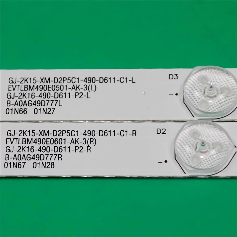 TV LED Array Bar GJ-2K15-XM-D2P5C1-490-D611-C1-L/R Backlight Strip EVTLBM490E0501-AK-3(L/R) Kits Bands GJ-2K16-490-D611-P2-L/R