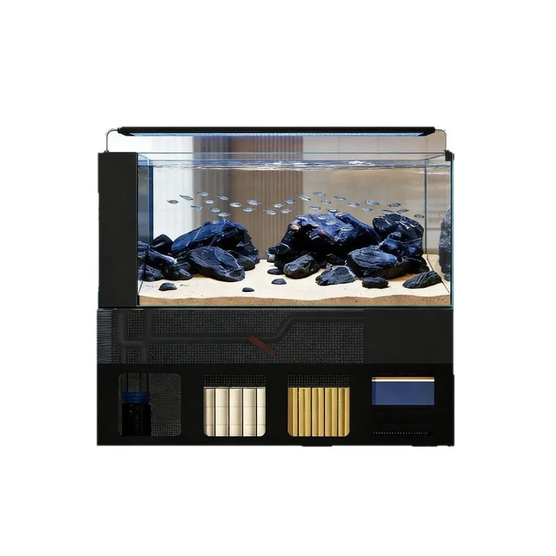 Desktop bottom filter fish  integrated native stream ecological Lanshou special fish tank living room fish with la