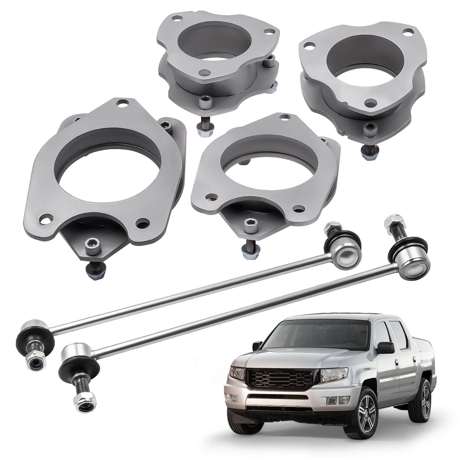 Front & Rear Lift Kit w Sway Bar Links For Honda Ridgeline 2006-2014 Steel