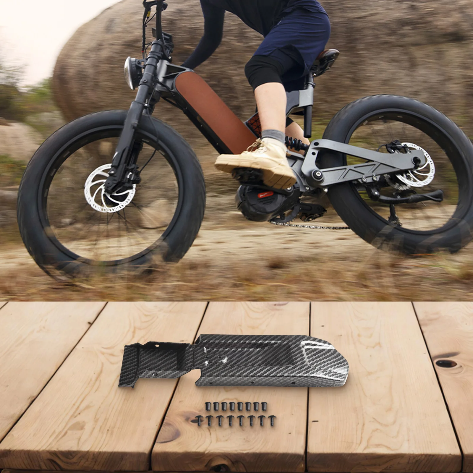 

Запасной задний брызговик для электровелосипедов с карбоновым узором, идеально подходит для моделей Sur Ron и Light Bee.