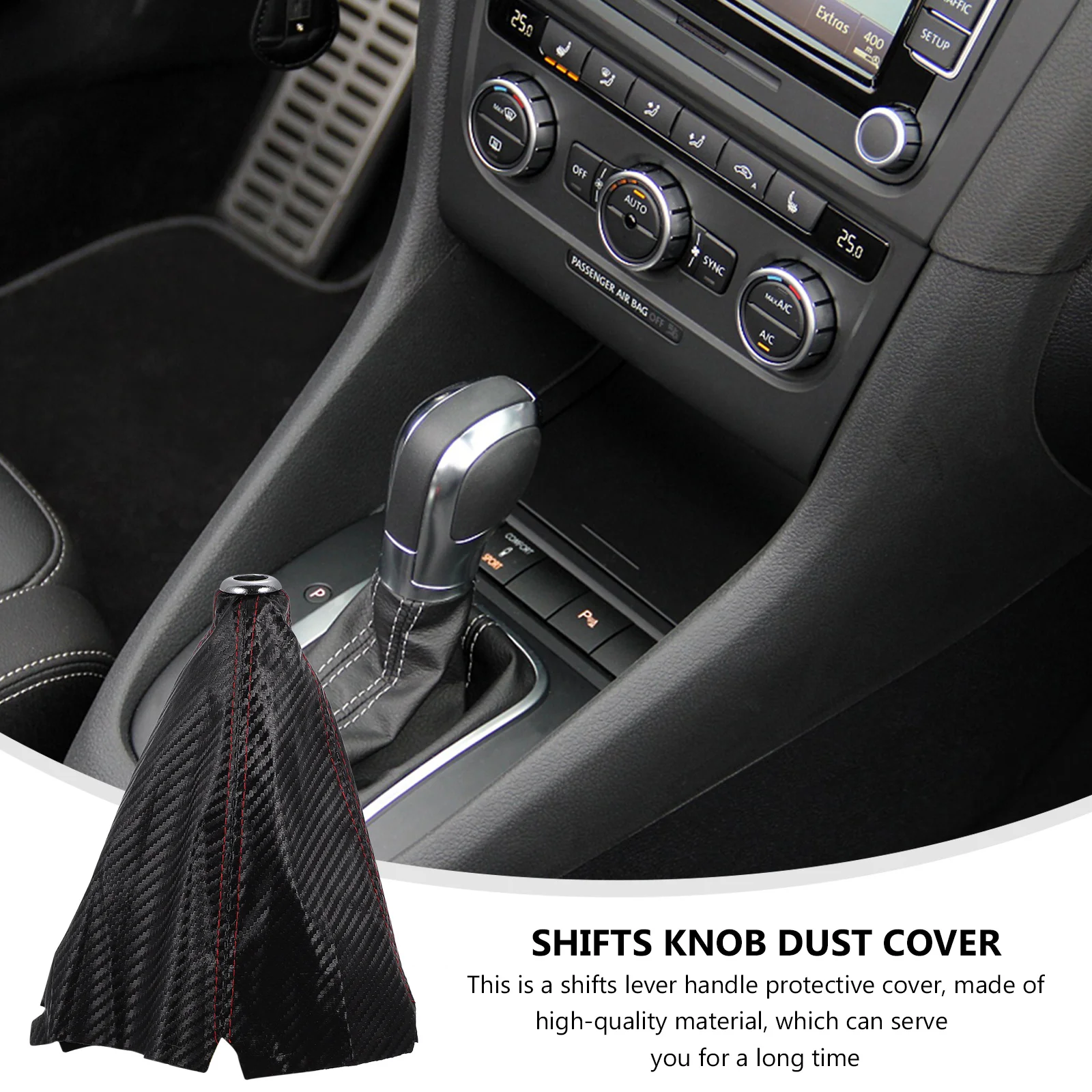

PU Gear Shifts Dust Cover Easy Installation Car Shifts Stick Cover Durable Protective Case for Manual Automatic Shift