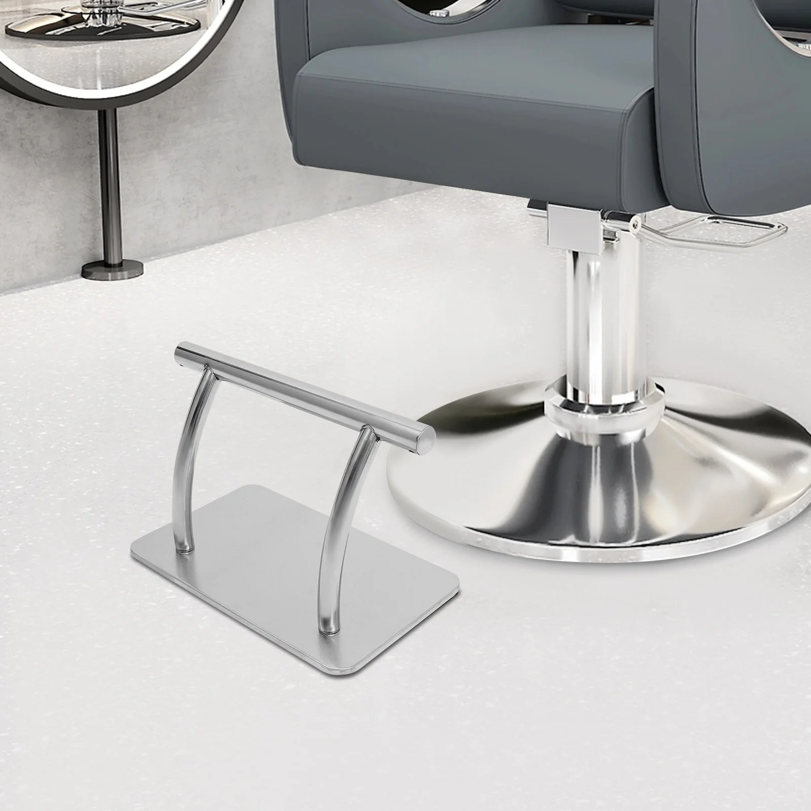 Stainless Steel Footrest for Hairdressing Chair Hairdressing Salon Foot Rest Pedal Accessories Barber Shops Footstool