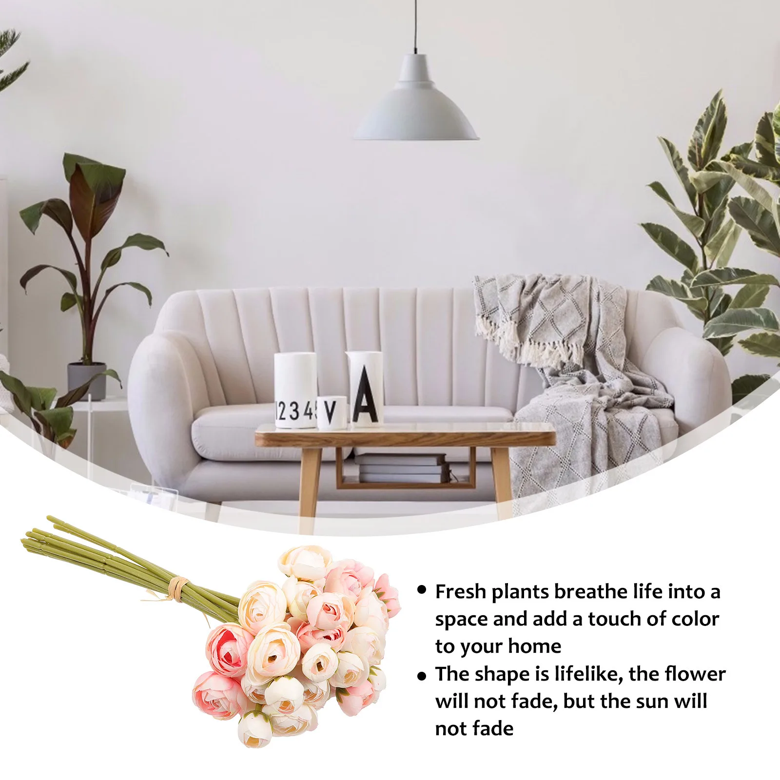 

Decorative Artificial Lotus Bouquet Delicate Fake Flower for Home Wedding Party Indoor Outdoor Festival Decoration Simulation