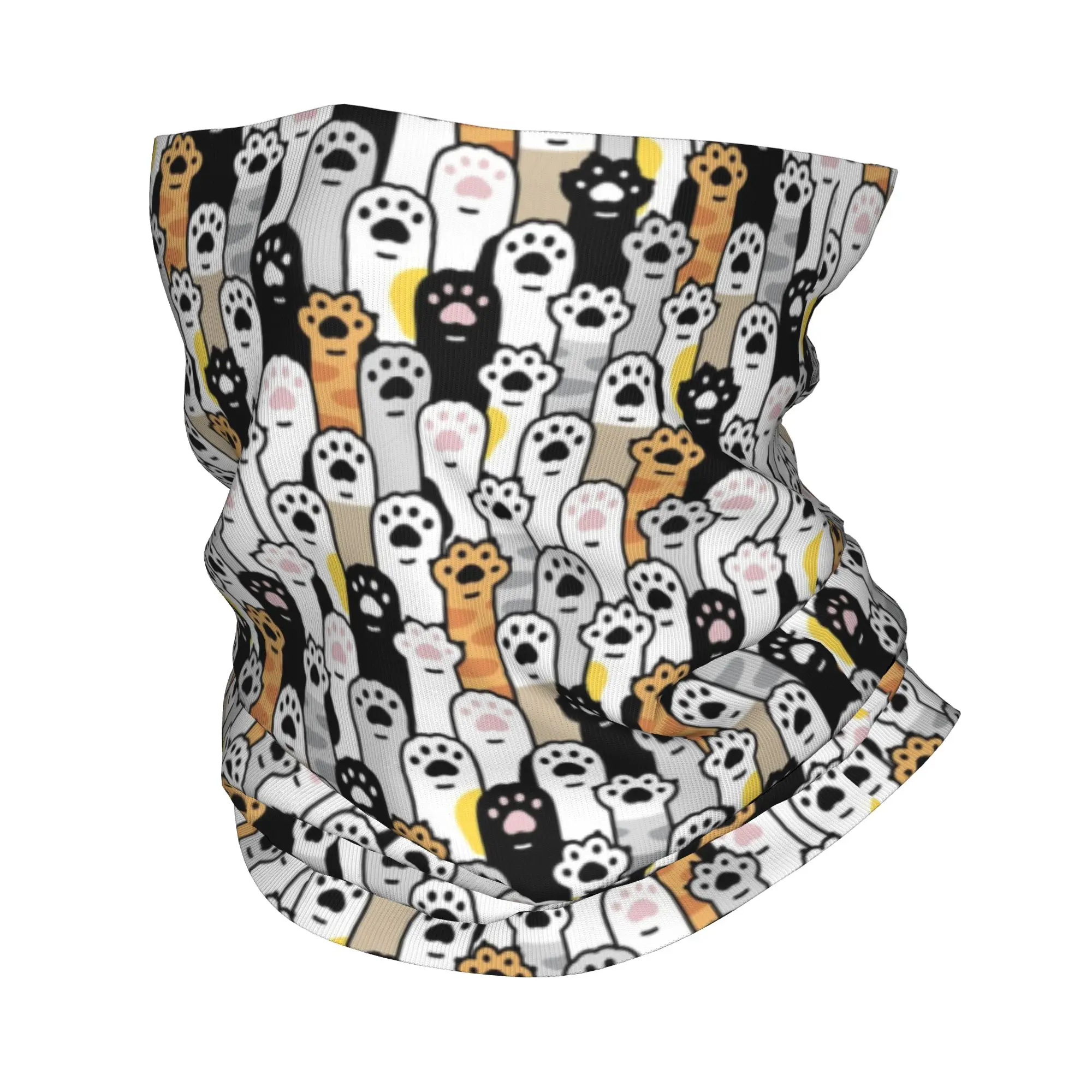 

Custom Cute Creative Cat Bandana Neck Warmer Men Women Winter Ski Hiking Scarf Gaiter Face Cover